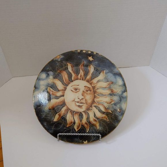 Sun Reverse Decoupage Decorative Plate - Picture 7 of 9